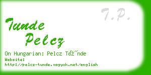 tunde pelcz business card